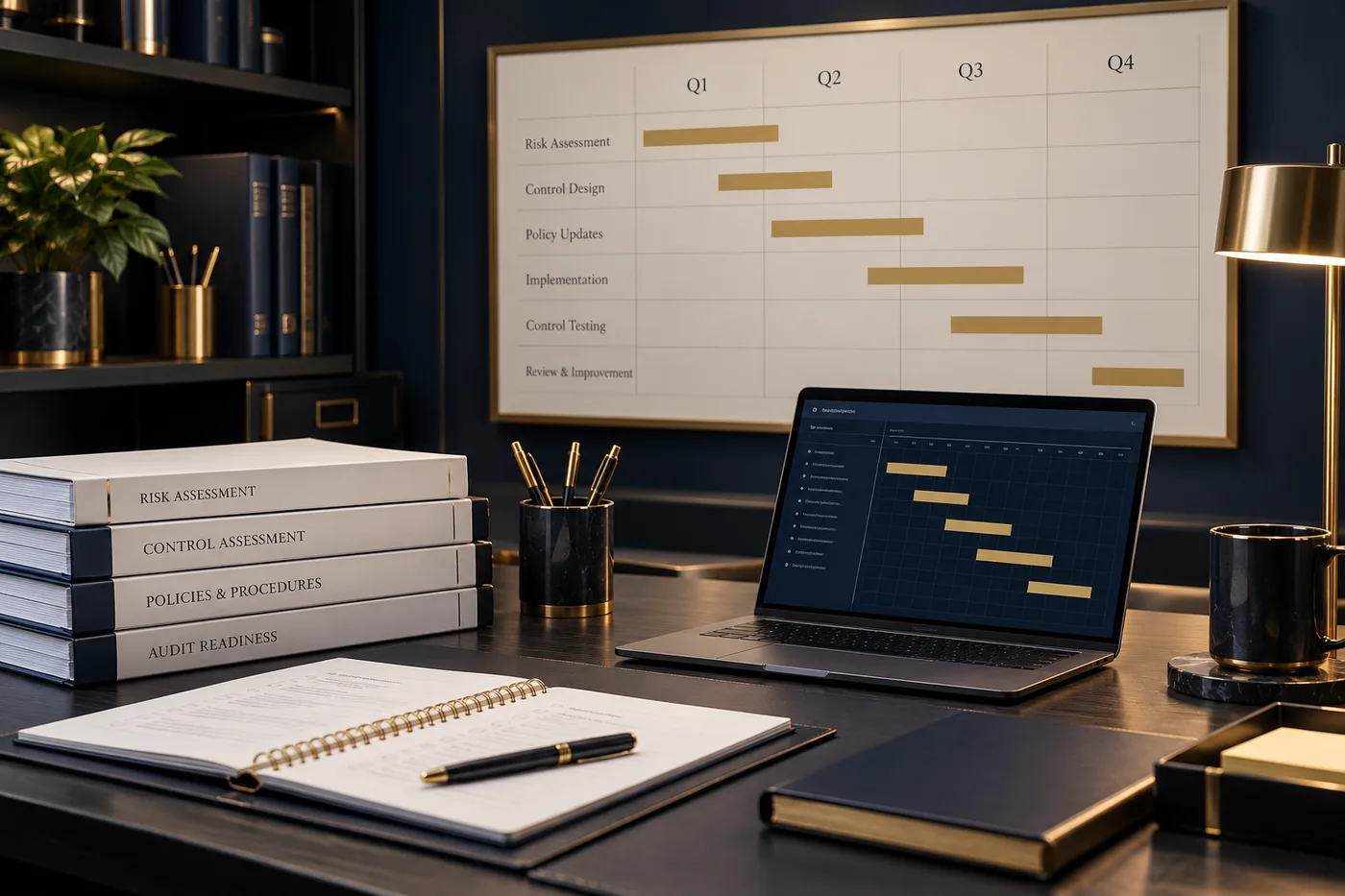 A security control calendar and organized learning timeline